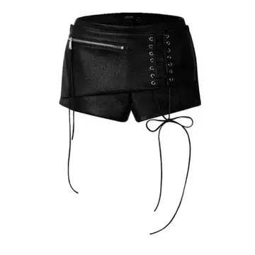 [완판템] ODOR Parel leather shorts