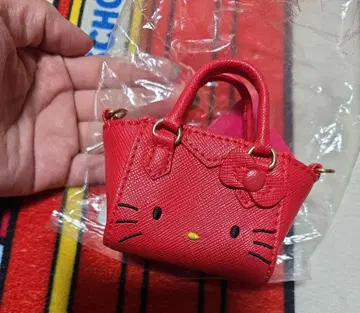 레어 헬로키티 미니 백 모양 참 빨간색