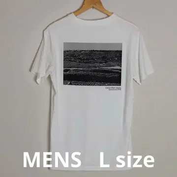 men's Calvin Klein 백 프린트 화이트 T셔츠
