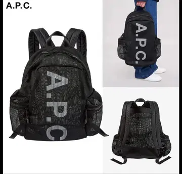 A.P.C. 메쉬 백팩 블랙