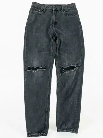 블랙 데님 데미지 리메이크 그런지