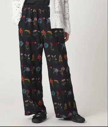 citen 블록 플라워 자수 이지 팬츠 M