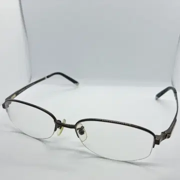 Salvatore Ferragamo 티타늄 안경 하프림 브라운