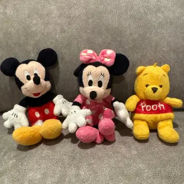 [디즈니] 미키 미니 푸우 봉제 인형 3개 세트 Heartland
