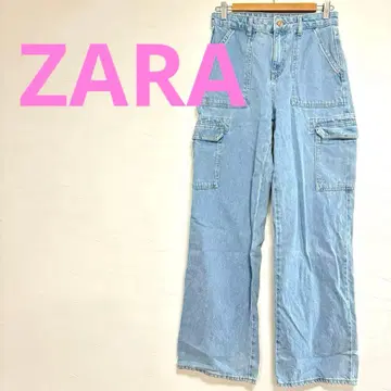 자라 ZARA 라이트 블루 카고 팬츠 여성용