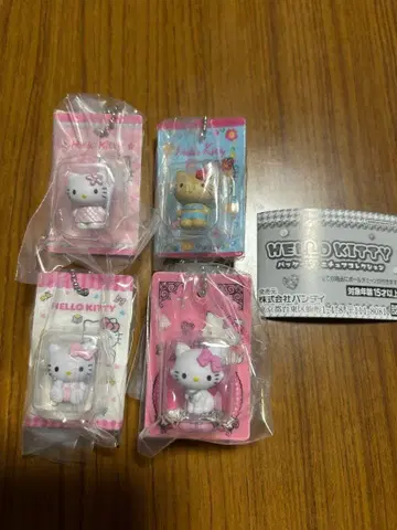 헬로키티 패키지 미니어처 참 4개 세트 캡슐 토이 가챠
