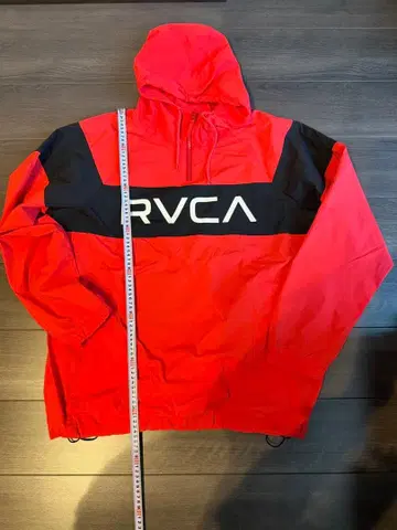 RVCA 나일론 후드 자켓 L 레드/블랙