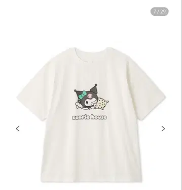 산리오 하우스 sanrio house 도트 아트 프린트 T셔츠 쿠로미