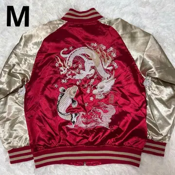 일심여경 M 사이즈 스카잔 자수 일본풍 패턴 용 잉어 호랑이 JAPAN