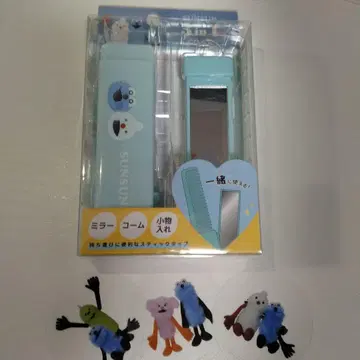 순순 논논 3in1 슬라이드 빗 거울 스시로 클리어 피크