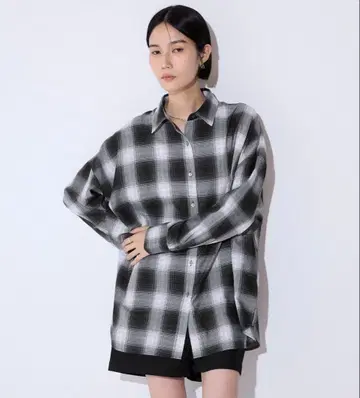 JEANASIS 모듬 체크 셔츠 LS 블랙