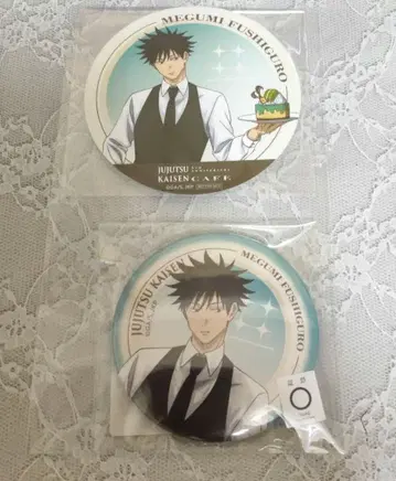 주술회전 후시구로 메구미 스위츠 파라다이스 캔뱃지 75mm와 코스터