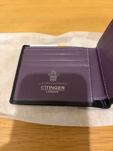 ETTINGER 접이식 지갑 블랙 퍼플
