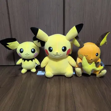 피츄 피카츄 라이츄 봉제 인형 3개 세트