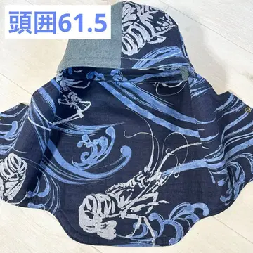 용접 두건 데님 No.249-61.5 일본풍 패턴 이세에비 수류