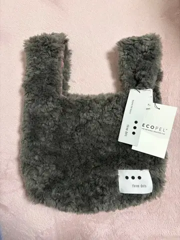 three dots 에코 퍼 토트백 그레이