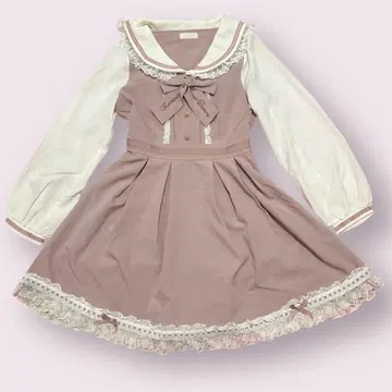 리즈리사 핑크 세일러 카라 미니 원피스