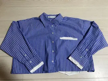 ZARA 크롭 스트라이프 셔츠 S