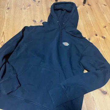 Dickies 블랙 후드 부착 후드티 M