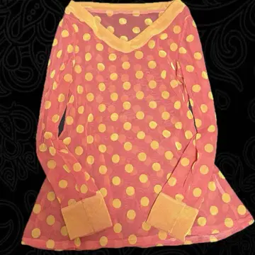 그런지 x y2k 모리걸 헤이세이 여자 도트 시어 소재