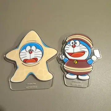 100% 도라에몽 & 프렌즈전 입장 특전 아크릴 배지 2개 세트