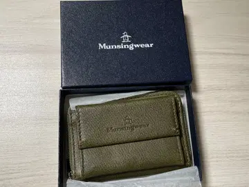 Munsingwear 올리브 그린 코인 케이스 지갑