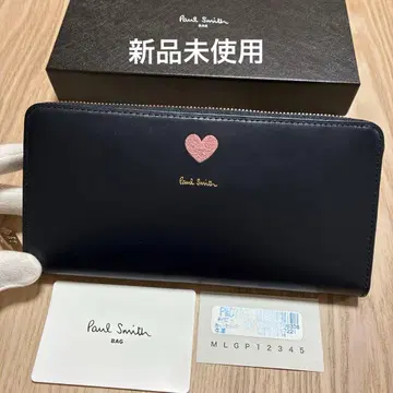 미사용 새상품 폴스미스 장지갑 하트 네이비