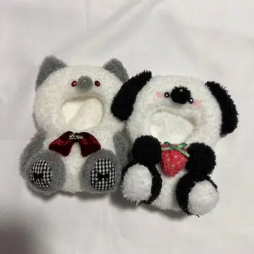 앉은 인형 옷 10~11cm 사이즈 고양이 그레이 개 블랙
