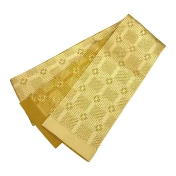 반폭 오비 리버서블 격자 무늬 옐로우 컬러 KO-830