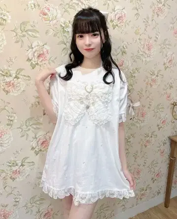 ROJITA 로지타 리본 디자인 빅 T셔츠 화이트