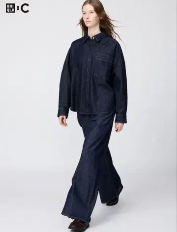 UNIQLO 로우라이즈 와이드진 23