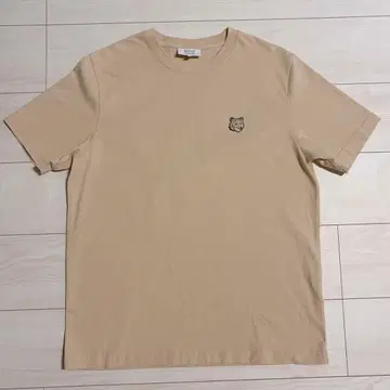 메종 키츠네 베이지 티셔츠 S