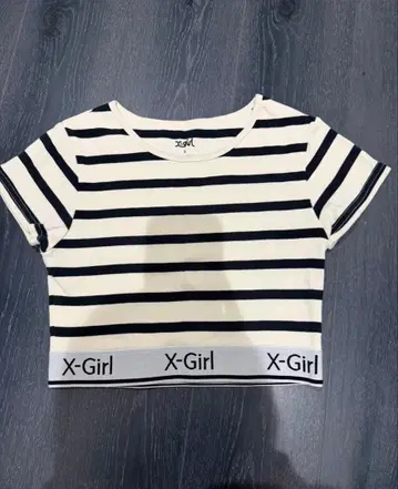 X-Girl 스트라이프 크롭 미니T 컨디션 최상