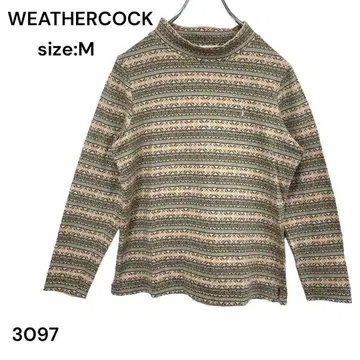 웨더콕 WEATHERCOCK 셔츠 상의 긴팔 올 패턴 M