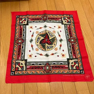 [ 미국제 ] 80-90s USA제 빈티지 반다나 네이티브 무늬 레드