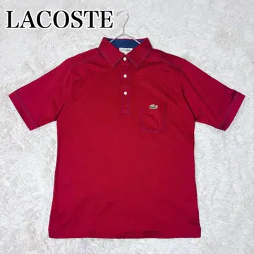 LACOSTE 라코스테 레드 RED 피케 셔츠 얇은 소재 와펜 골프