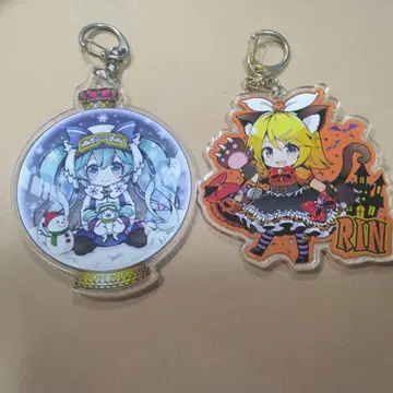 보컬로이드 하츠네 미쿠 카가미네 린 아크릴 키링