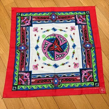 [ 미국제 ] 80s 빈티지 반다나 WAMCRAFT 네이티브 무늬 레어