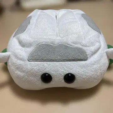 자동차형 봉제 인형 화이트 모루카 티슈 커버