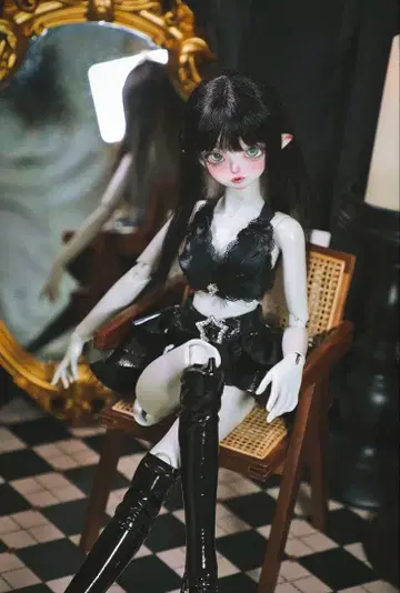 딜러 제작 1/4 인형 의류 세트 가죽 깃털 MDD MSD SDM