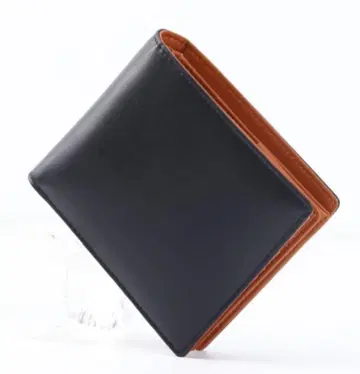 남성용 지갑 2단 접이식 새상품 블랙 2단 접이식 지갑 가죽