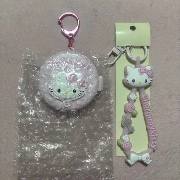 산리오 러버 키링 컴팩트 브러쉬 챠미키티