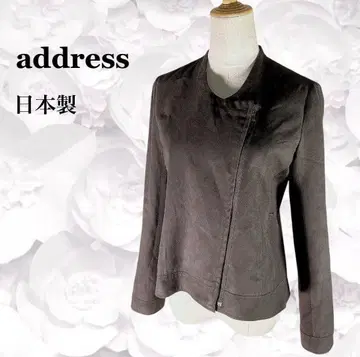 [ address ] 노카라 자켓 [ F ] 다크 브라운 집업 일본제