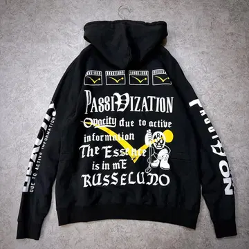 양품 RUSSELUNO 러셀노 후디 후드티 자수 빅 로고 XL