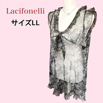 y2k 페어리 그런지 모리걸 꽃무늬 시어 튜닉 LL