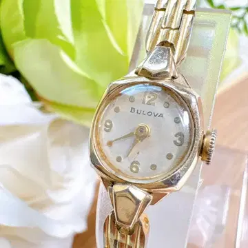 가동품 BULOVA 브로바 수동 와인딩 앤티크 여성용 손목시계 골드