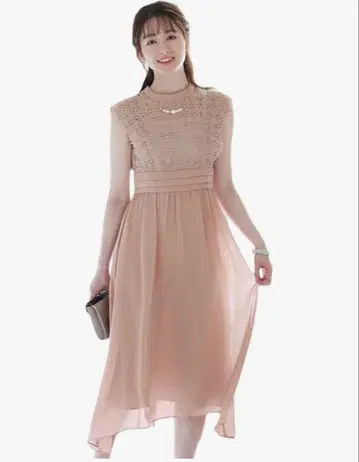 핑크 원피스 M 사이즈 결혼식 파티 드레스