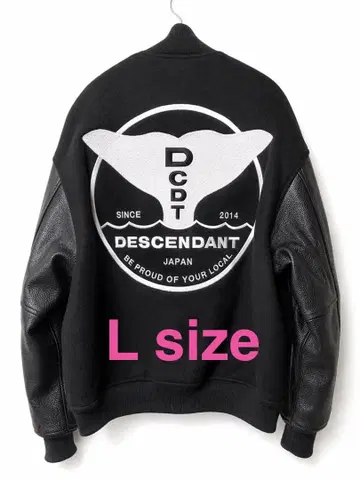 DESCENDANT 바시티 자켓 블랙