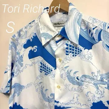 트릴리차드 70s made in USA 화이트 웨이브 일본풍 패턴 S