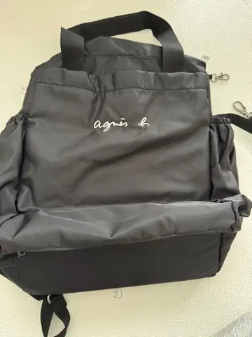 (새상품급) 애니에스베 마더백 2WAY 블랙 기저귀 시트 포함